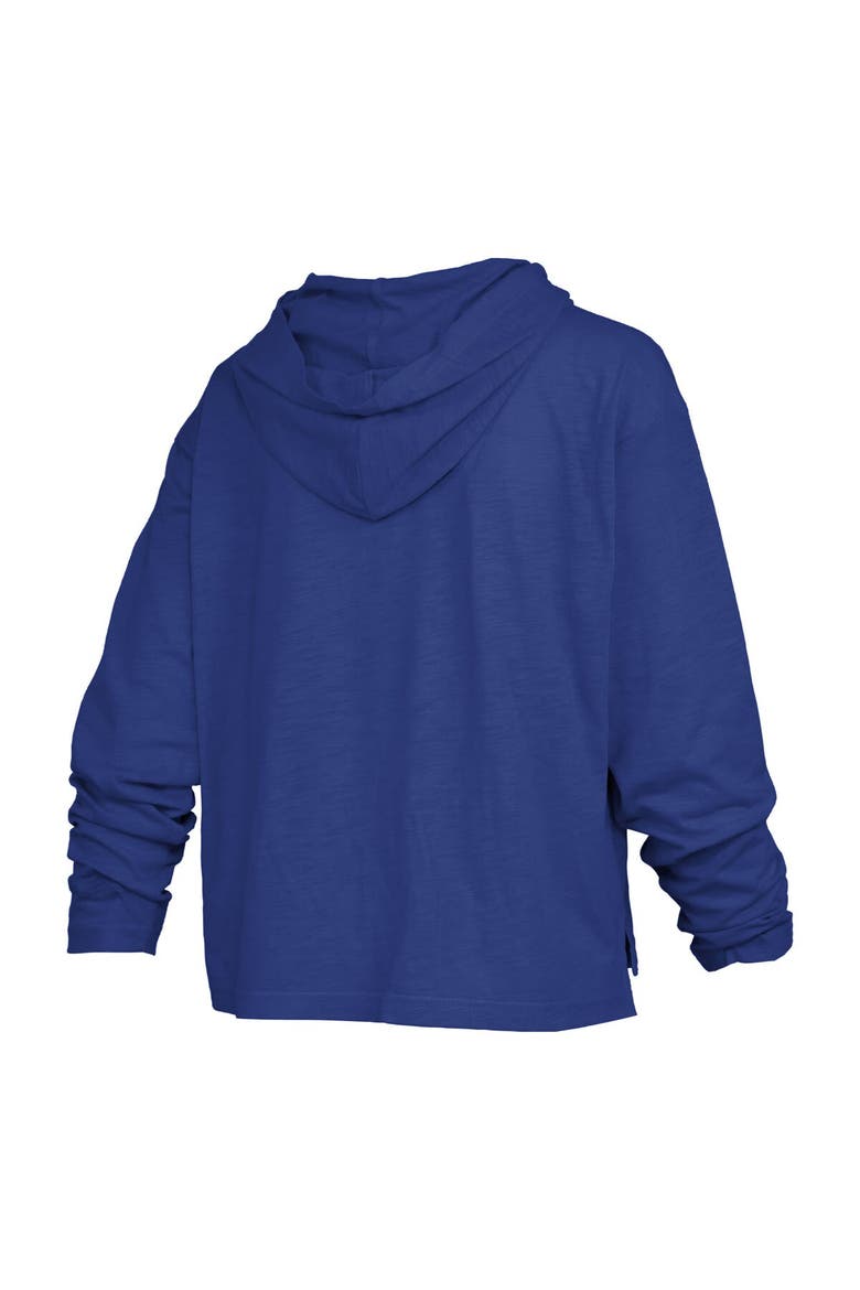 Women's Pressbox  Royal Florida Gators Nelson Arch Over Logo Long Sleeve Hooded Slub T-Shirt, Alternate, color, Royal