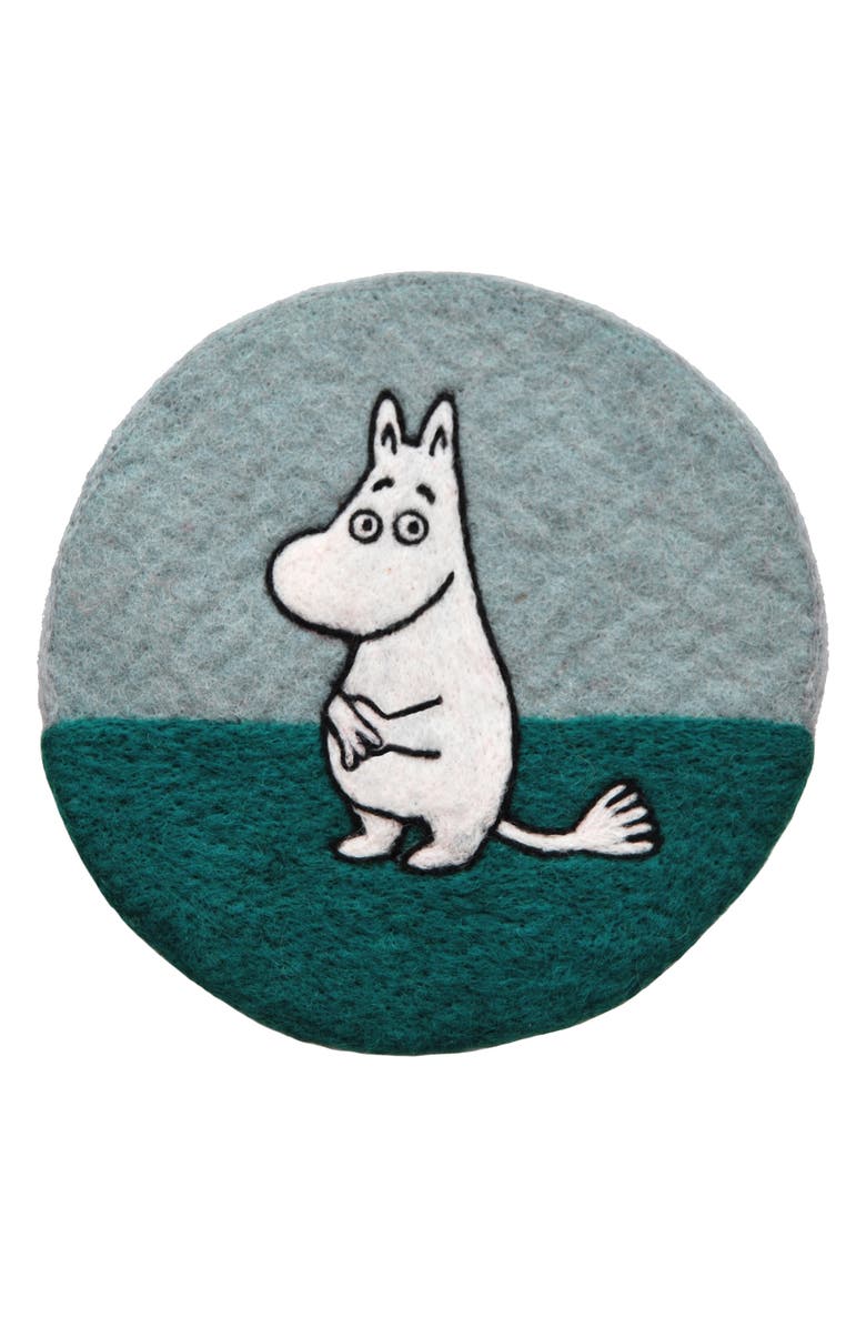 Klippan Moomin Handmade Felted Wool Pot Mat, Main, color, Blue