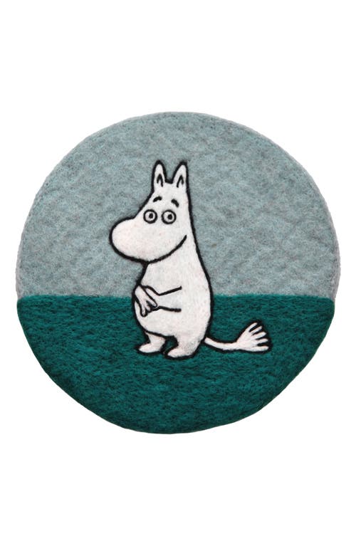Klippan Moomin Handmade Felted Wool Pot Mats In Blue