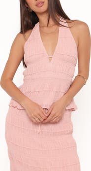 Petal & Pup Zafira Textured Halter Top