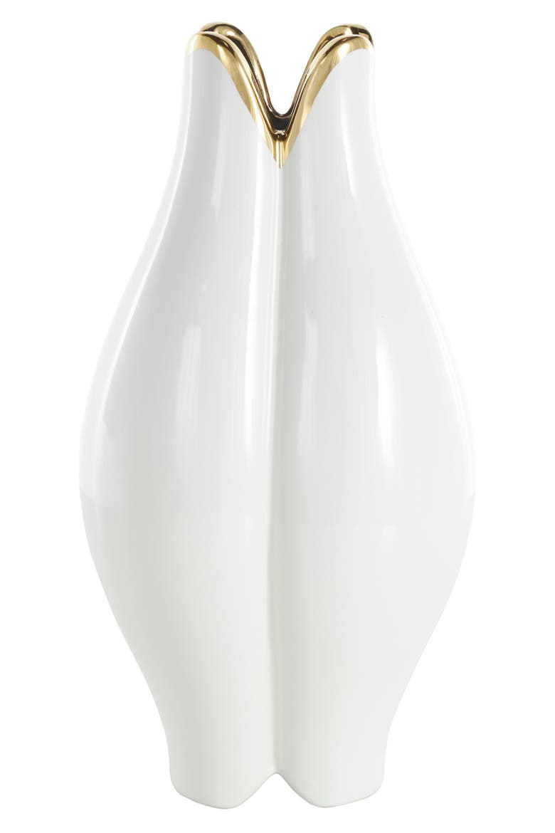 Ceramic Flower Vase, Alternate, color, WHITE