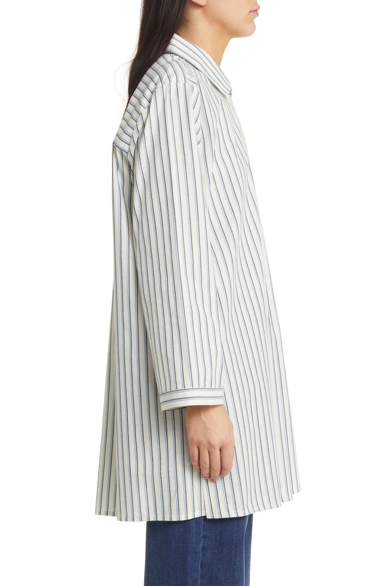 Gabija Stripe Tunic Shirtdress, Alternate, color, BLUE BONNET