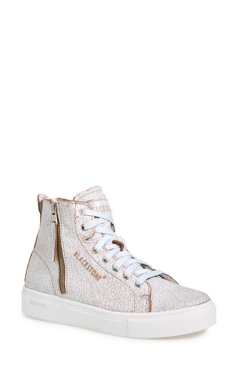 'LL78' Crackled High Top Platform Sneaker (Women)