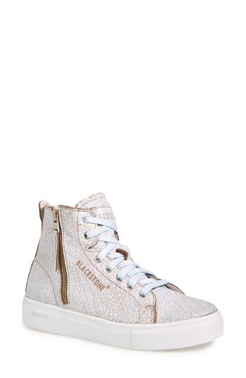 Blackstone 'll78' Crackled High Top Platform Sneaker In Multi
