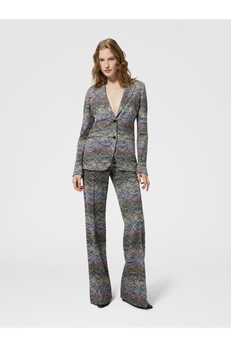 Tailored Space-dye Viscose Lamé Trousers, Alternate, color, Multicoloured