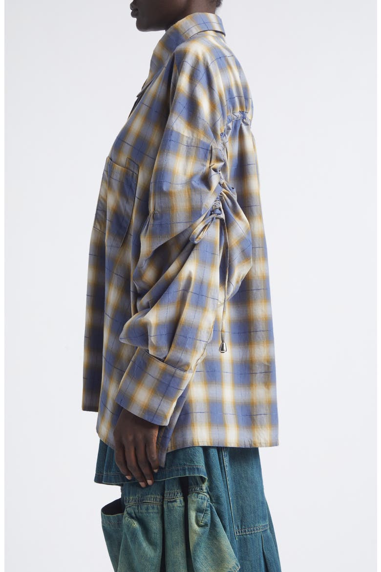 Chason Country Plaid Cotton Blend Scrunch Shirt, Alternate, color, COUNTRY PLAID