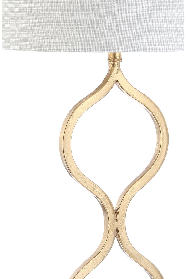 Levi 31.5" Metal/Crystal LED Table Lamp, Gold Leaf, Alternate, color, Gold