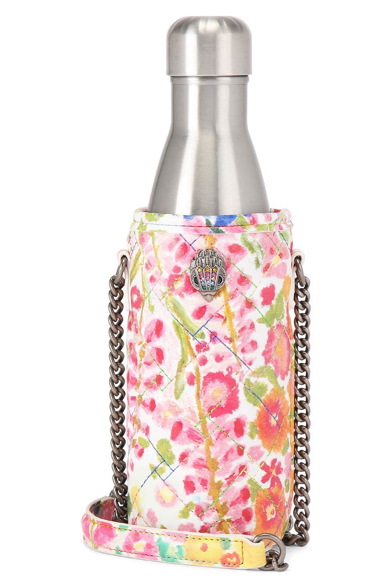 Floral Couture Water Bottle & Jacket, Main, color, PINK MULTI/ SILVER