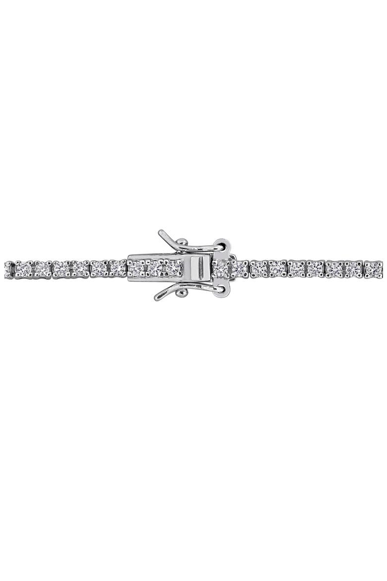 Lab Grown White Sapphire Tennis Bracelet, Alternate, color, METALLIC SILVER