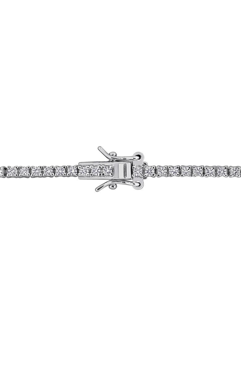DELMAR Lab Grown White Sapphire Tennis Bracelet, Alternate, color, Metallic Silver
