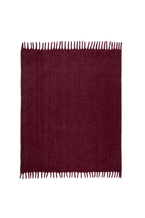 Ropar Fringed Acrylic Wool Throw 55X71 In
