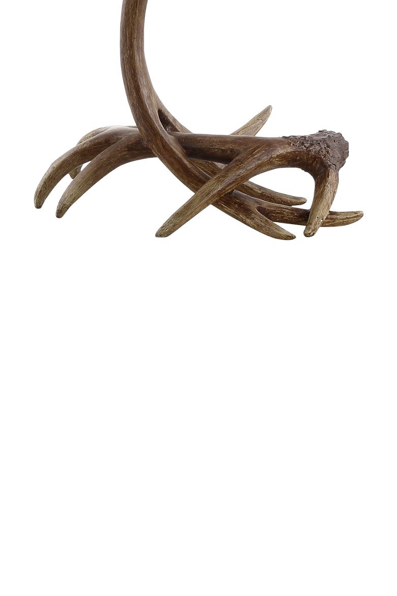 Antler 27.5" Rustic Resin LED Table Lamp, Alternate, color, Brown
