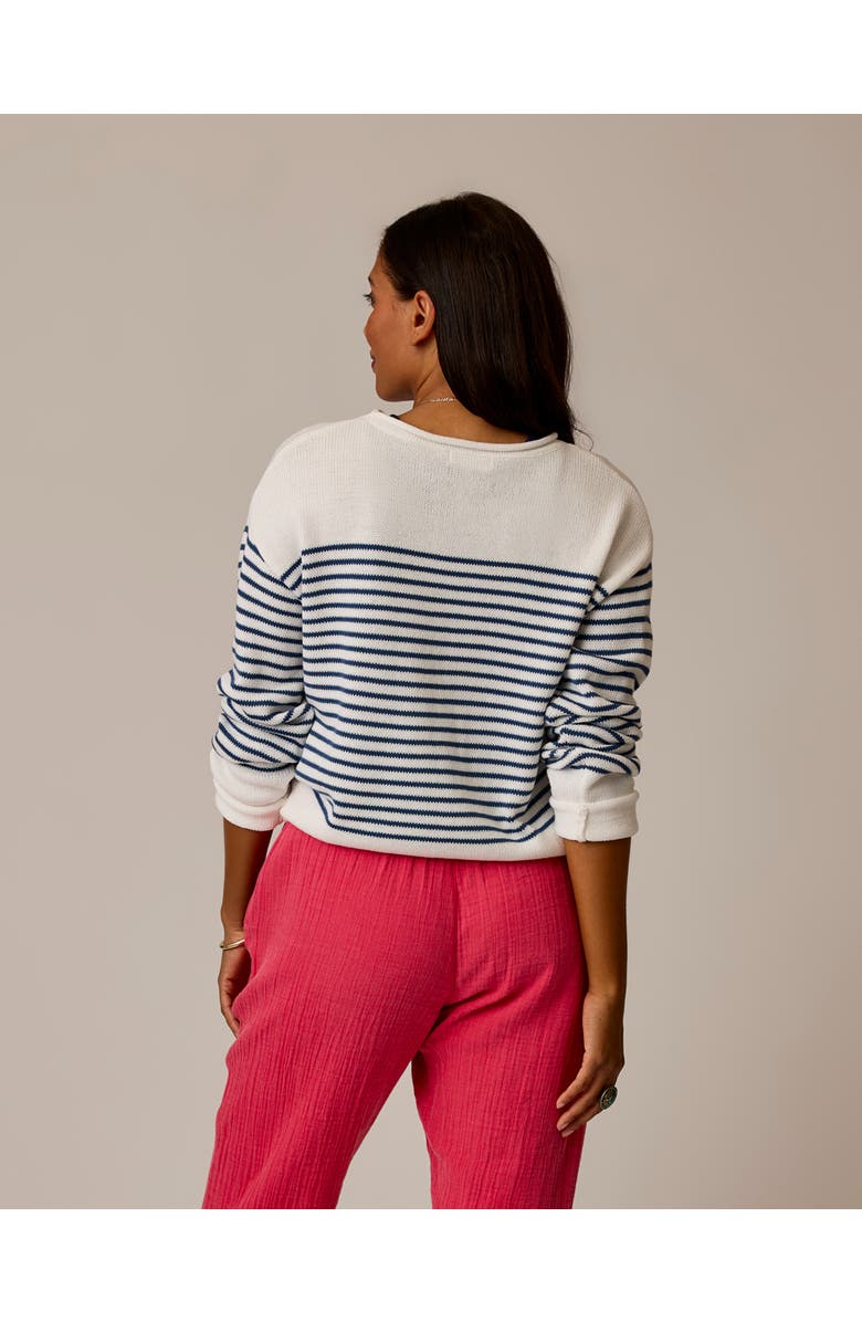 Carve Designs Rue Sweater, Alternate, color, Vintage Blue Stripe