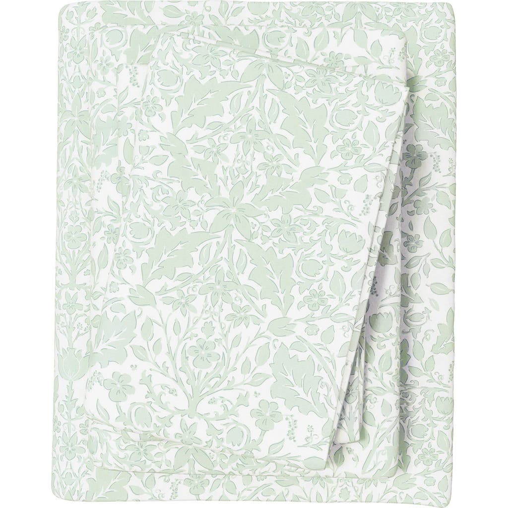 Woven & Weft Winter Floral 4-piece Flannel Bed Sheet Set In Green