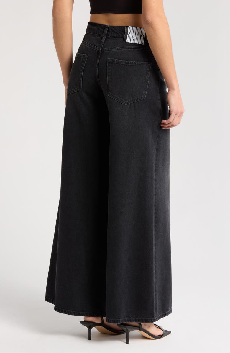 MOTHER The Slung Sugar Cone Sneak Wide Leg Jeans, Alternate, color, 