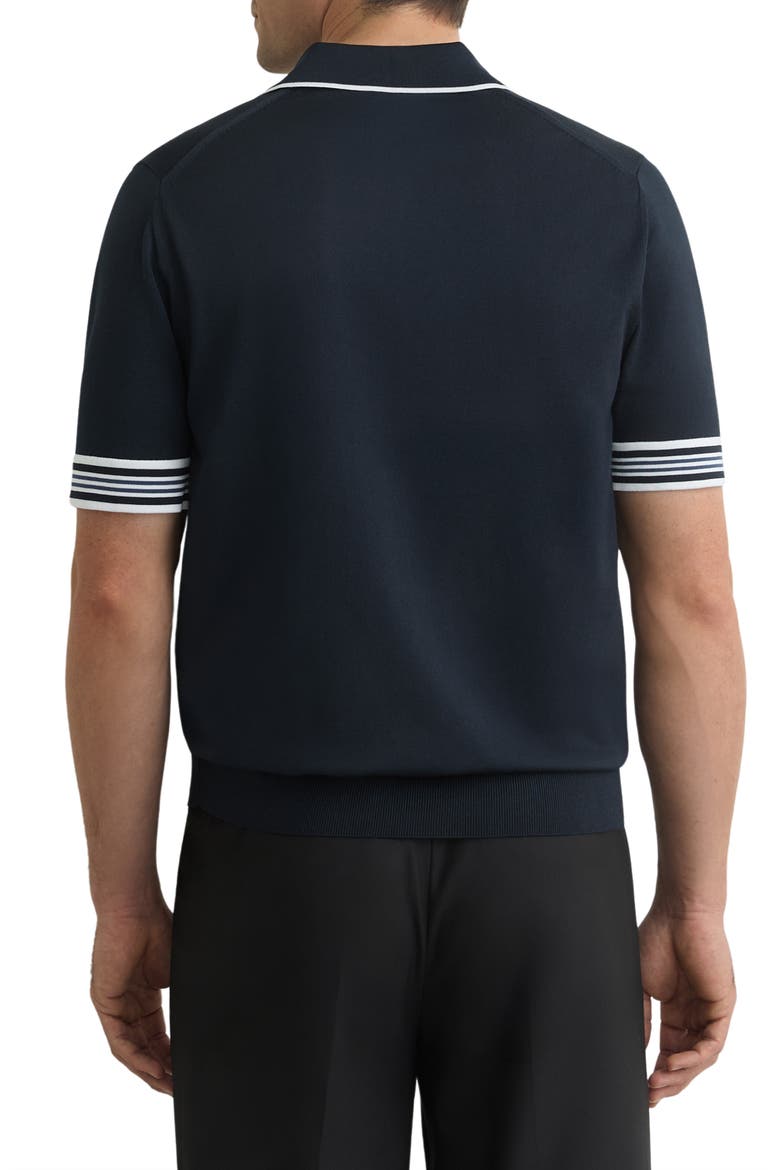 Poole Tipped Polo, Alternate, color, NAVY