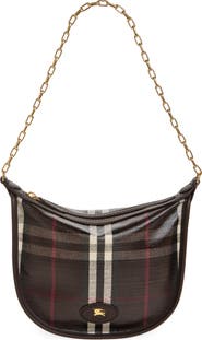 Burberry Mini Highlands Check Coated Canvas Shoulder Bag