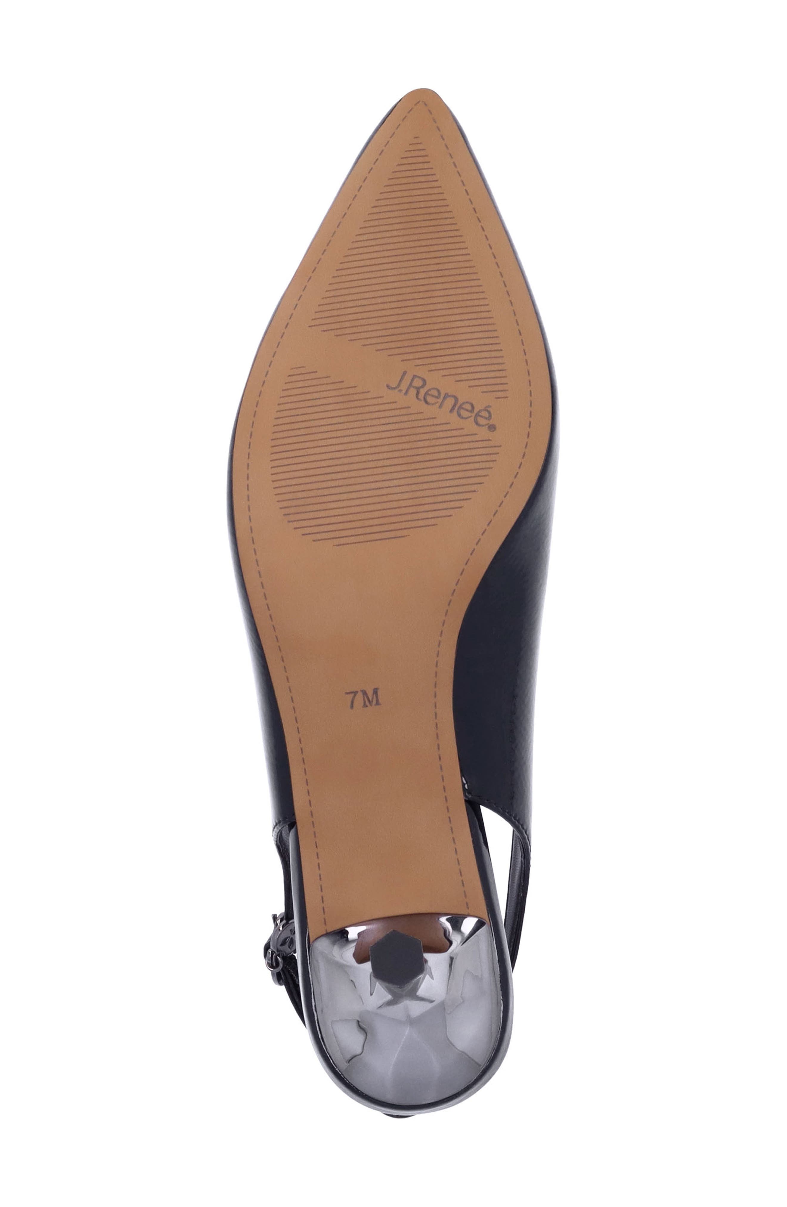 J. Reneé Ferryanne Slingback Pointed Toe Pump, Alternate, color, Black