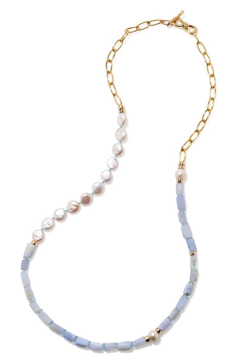 Lizzie Fortunato Porto Covo Beaded Necklace, Main, color, Blue