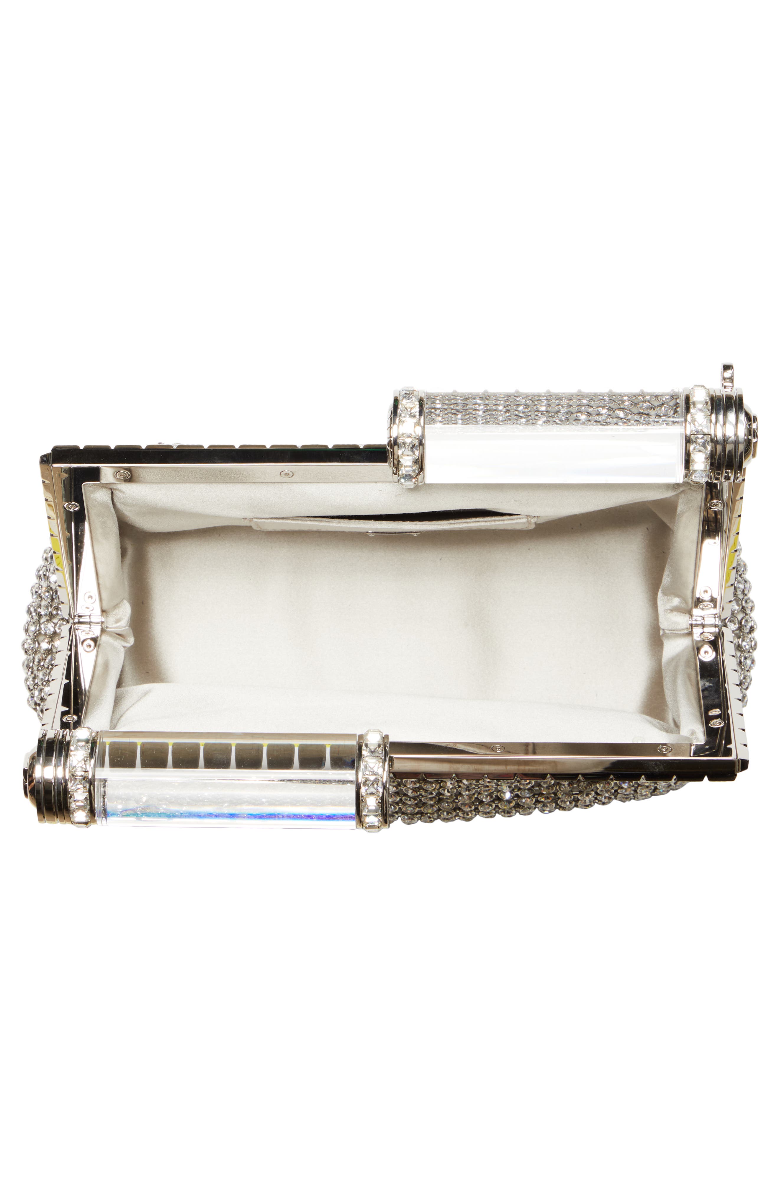 Dolce&Gabbana Bubù Crystal Mesh Satin Evening Bag, Alternate, color, 