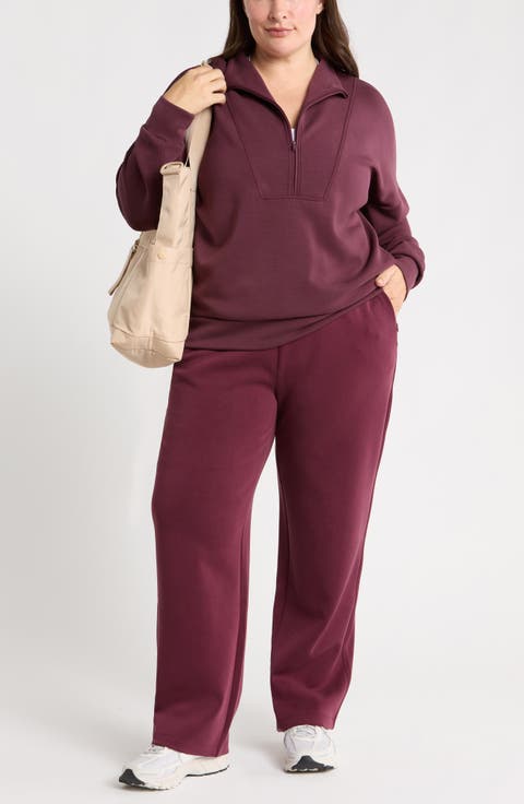 Cozy Luxe High Waist Straight Leg Pants