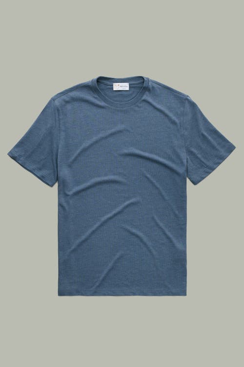 Wolf Vs. Goat (wvg) Heavyweight Short Sleeve Sorona Crewneck In Blue
