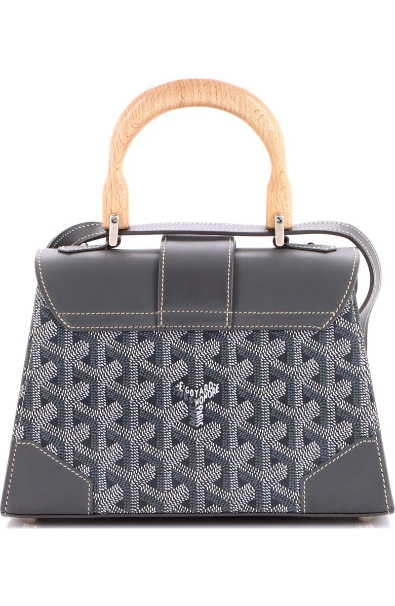 Pre-Owned Goyard Structured Saigon Top Handle Bag Coated Canvas with Leather Mini, Alternate, color, Gray