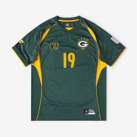 Youth Fanatics Green Green Bay Packers Football x Football V-Neck Fan Top