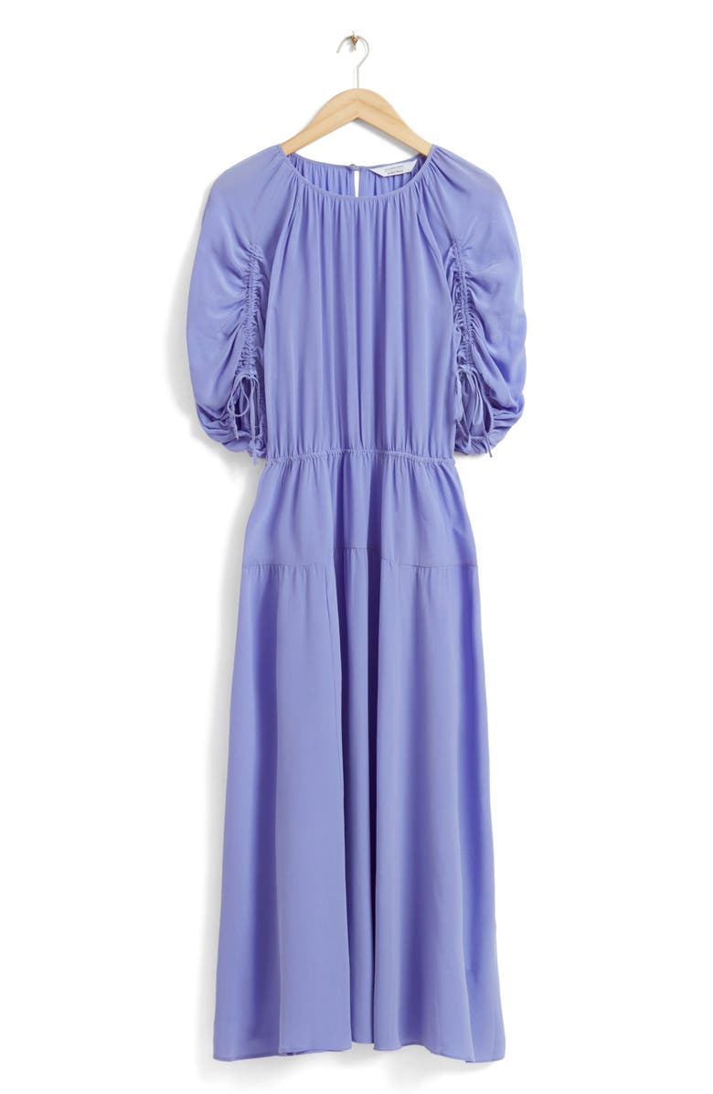 & Other Stories La Faro Silk Dress, Main, color, Blue