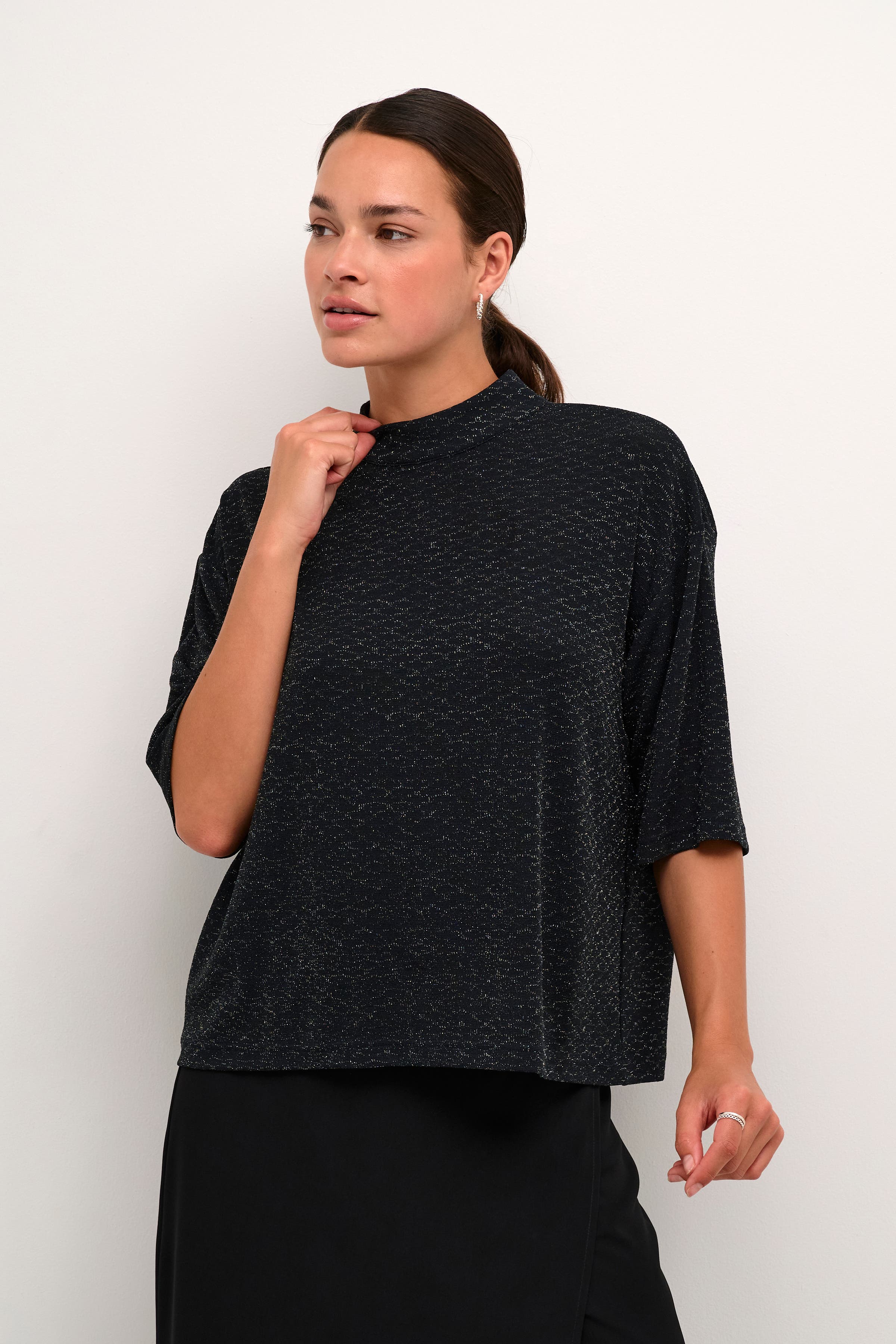 selected Black Glitter Jersey