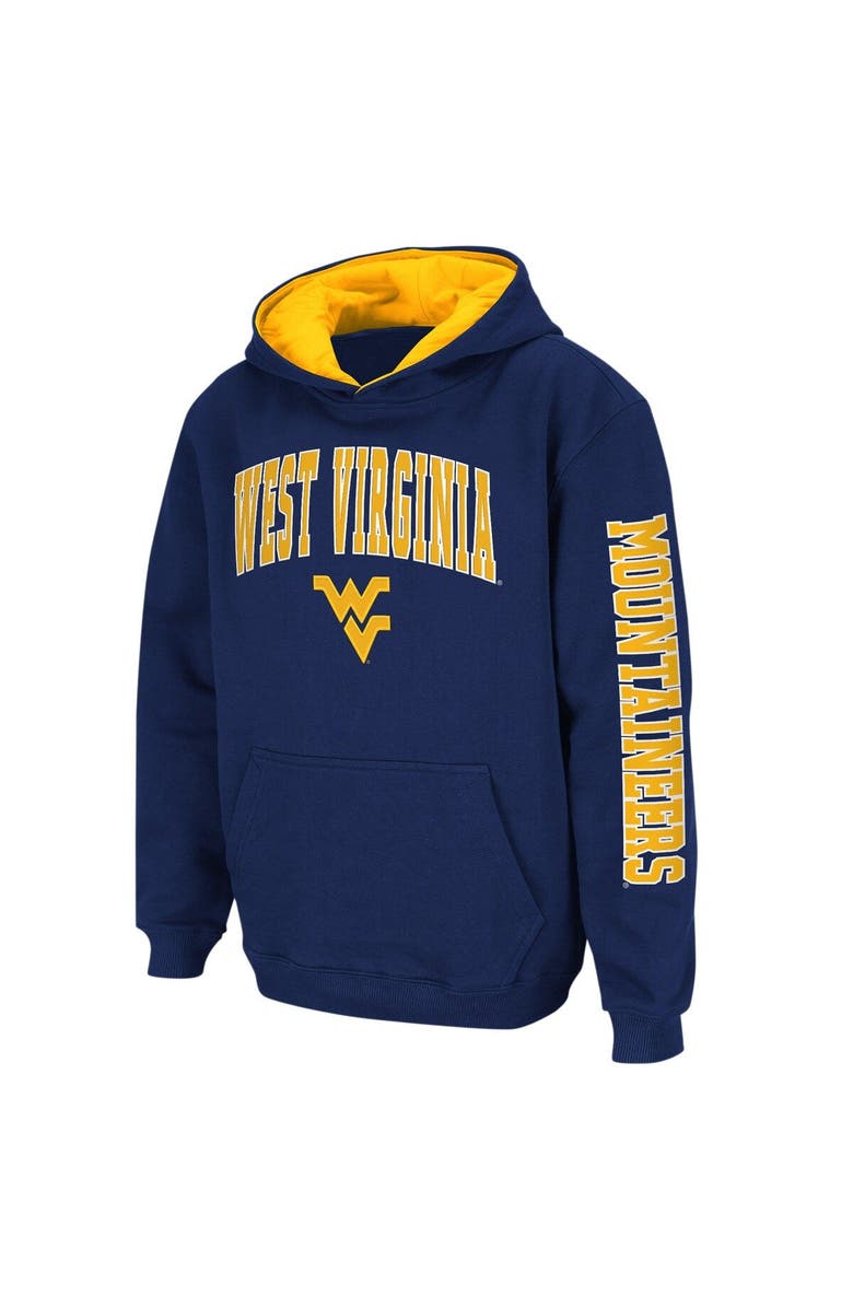 COLOSSEUM Youth Colosseum Navy West Virginia Mountaineers 2-Hit Team Pullover Hoodie, Alternate, color, Navy