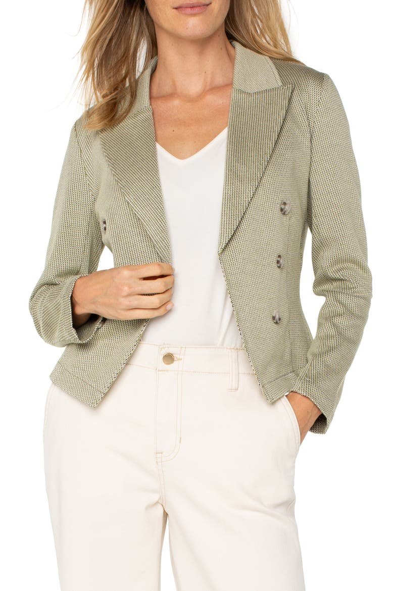 Open Front Blazer, Alternate, color, ARTICHOKE/ CREME