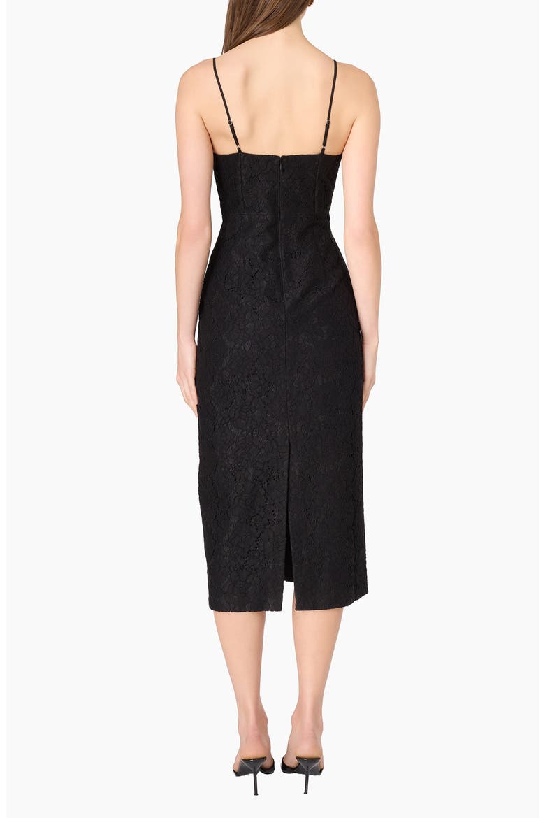 Sipsy Lace Midi Dress, Alternate, color, BLACK