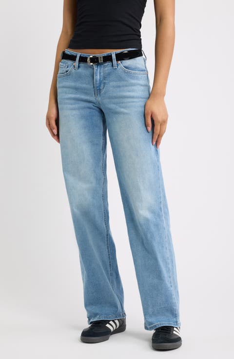 Britney Belted Wide Leg Jeans