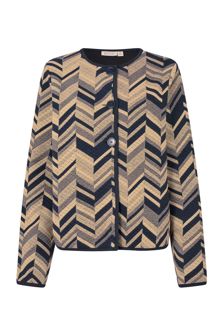 MaJuanta Long Sleeve Round Neck Jacket, Alternate, color, Travertine