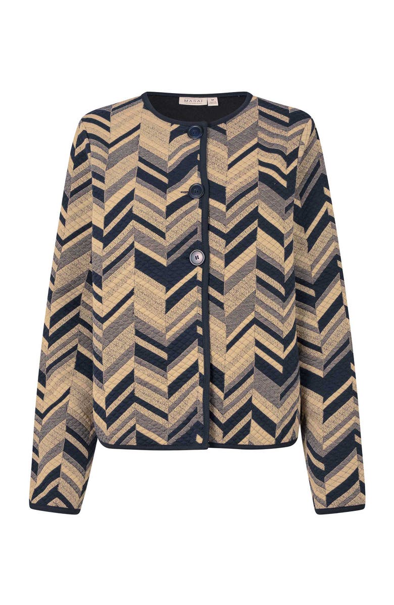 Masai Copenhagen MaJuanta Long Sleeve Round Neck Jacket, Alternate, color, Travertine