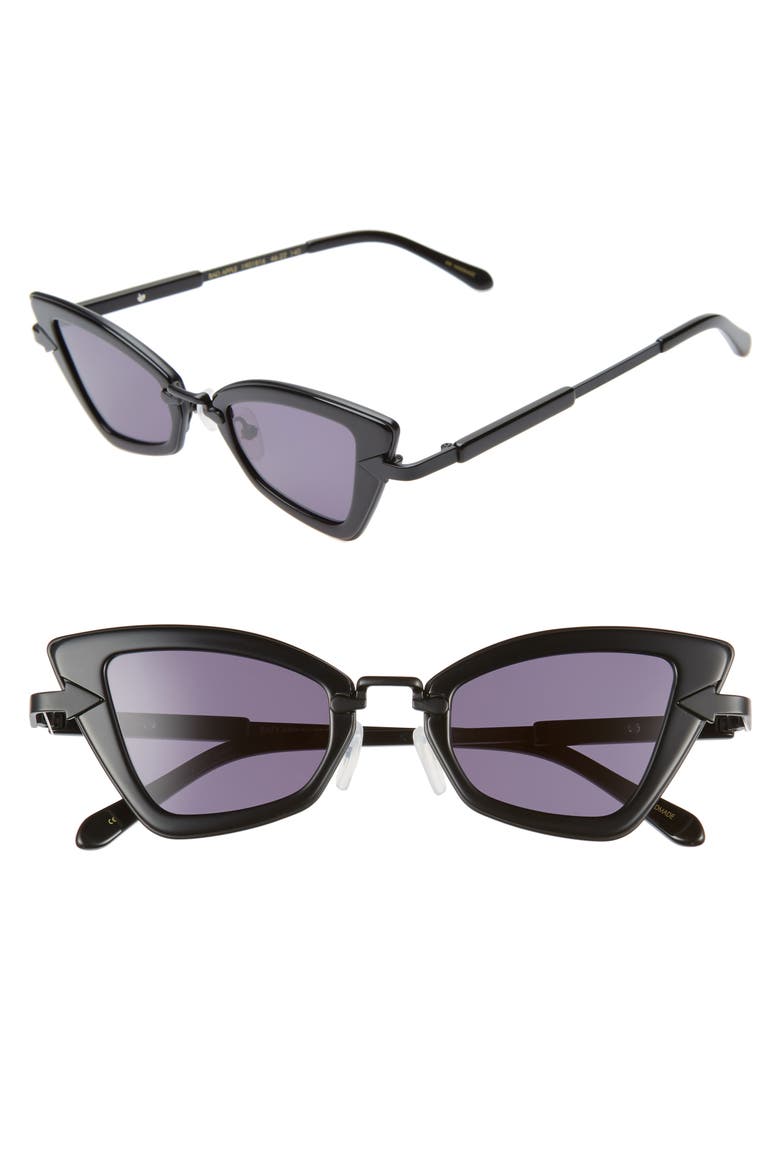 Bad Apple 46mm Cat Eye Sunglasses, Main, color, BLACK/ SMOKE