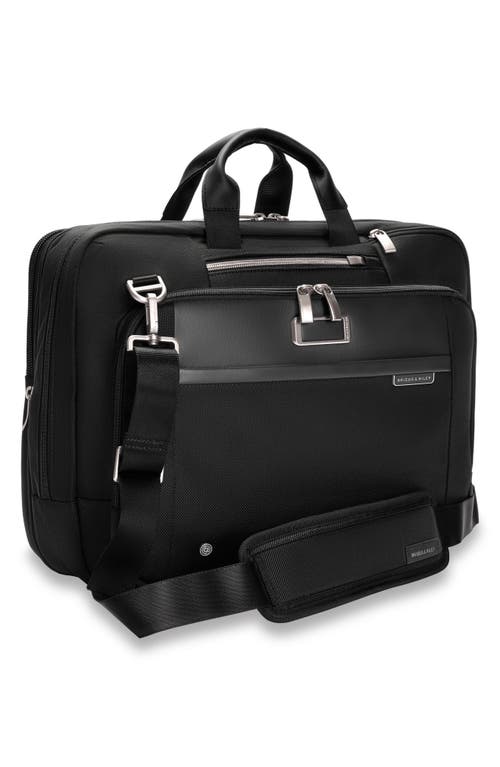 Briggs & Riley Large Expandable Brief In Black