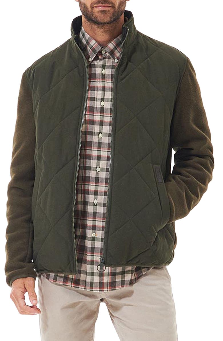 Barbour Hybrid Fleece Jacket, Main, color, 
