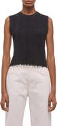 Helmut Lang Raw Edge Linen Blend Sweater Tank