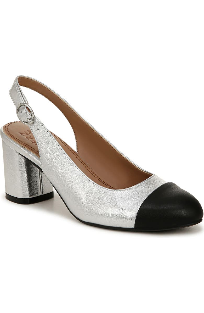 Naturalizer Sophie Slingback Pump, Main, color, Silver / Black
