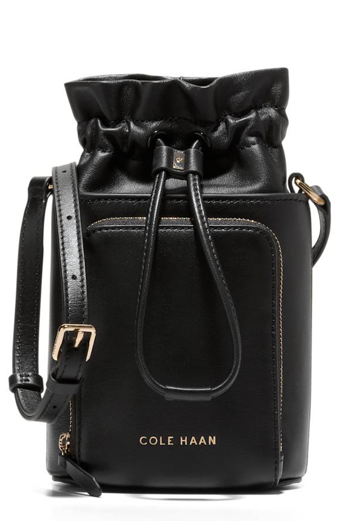 Cole Haan Lydia Leather Phone Crossbody, Main, color, 