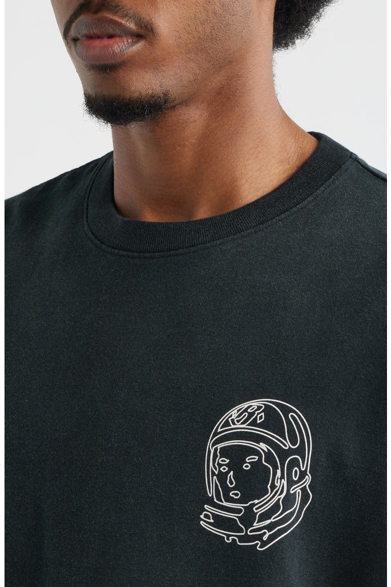 BB Faded Helmet Cotton Graphic T-Shirt, Alternate, color, BLACK