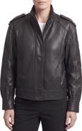 Sebby Leather Bomber Jacket