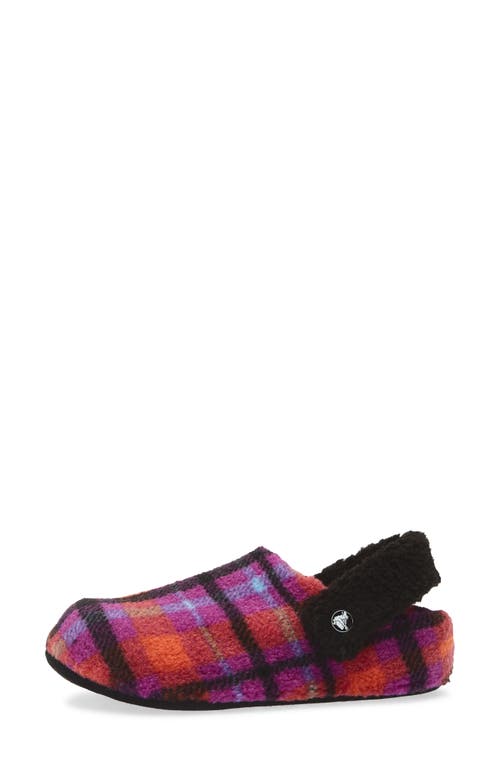 Crocs Classic Cozzzy Plaid Slipper In Animal Print