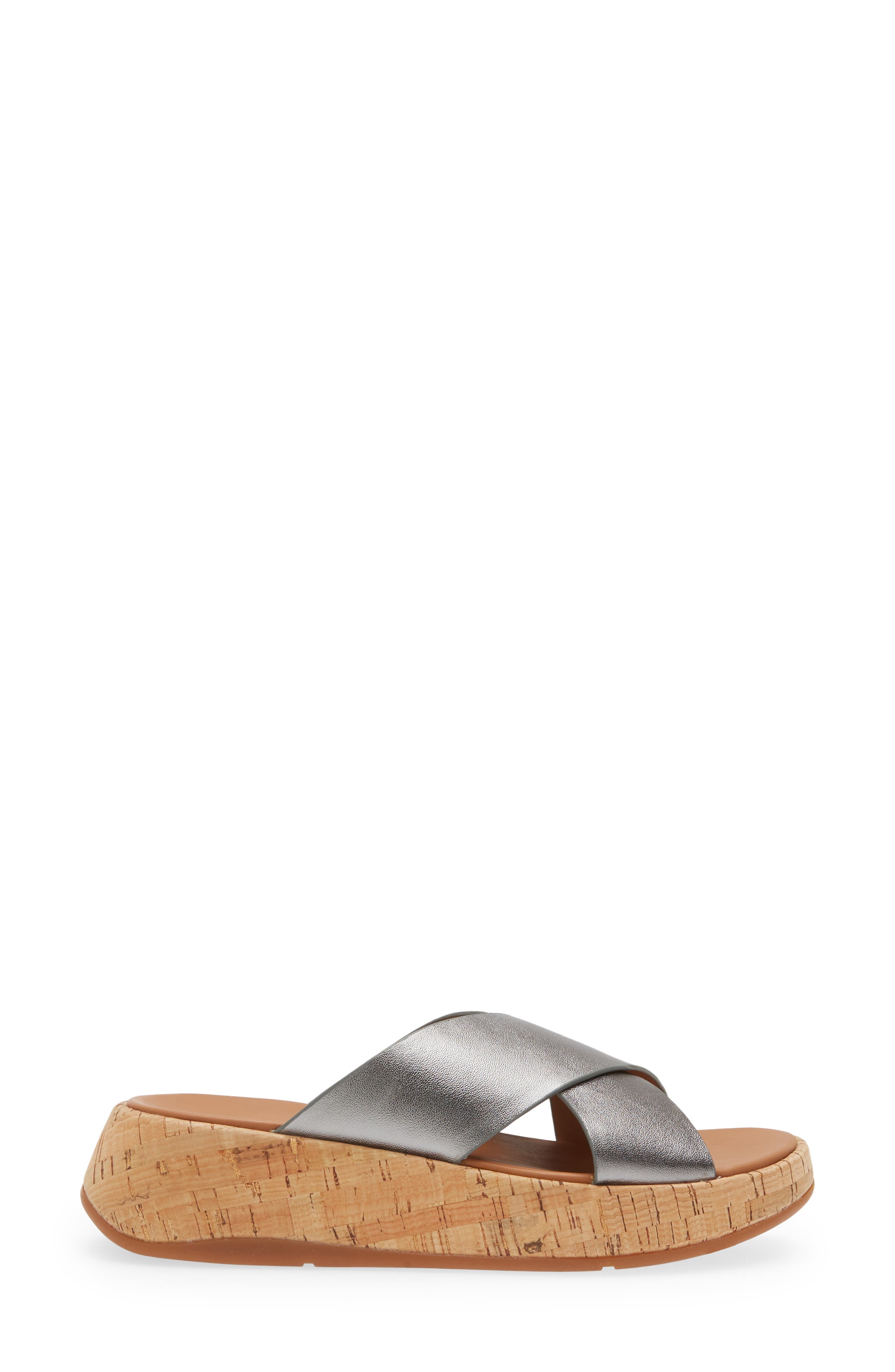 FitFlop F-Mode Metallic Slide Sandal, Alternate, color, 