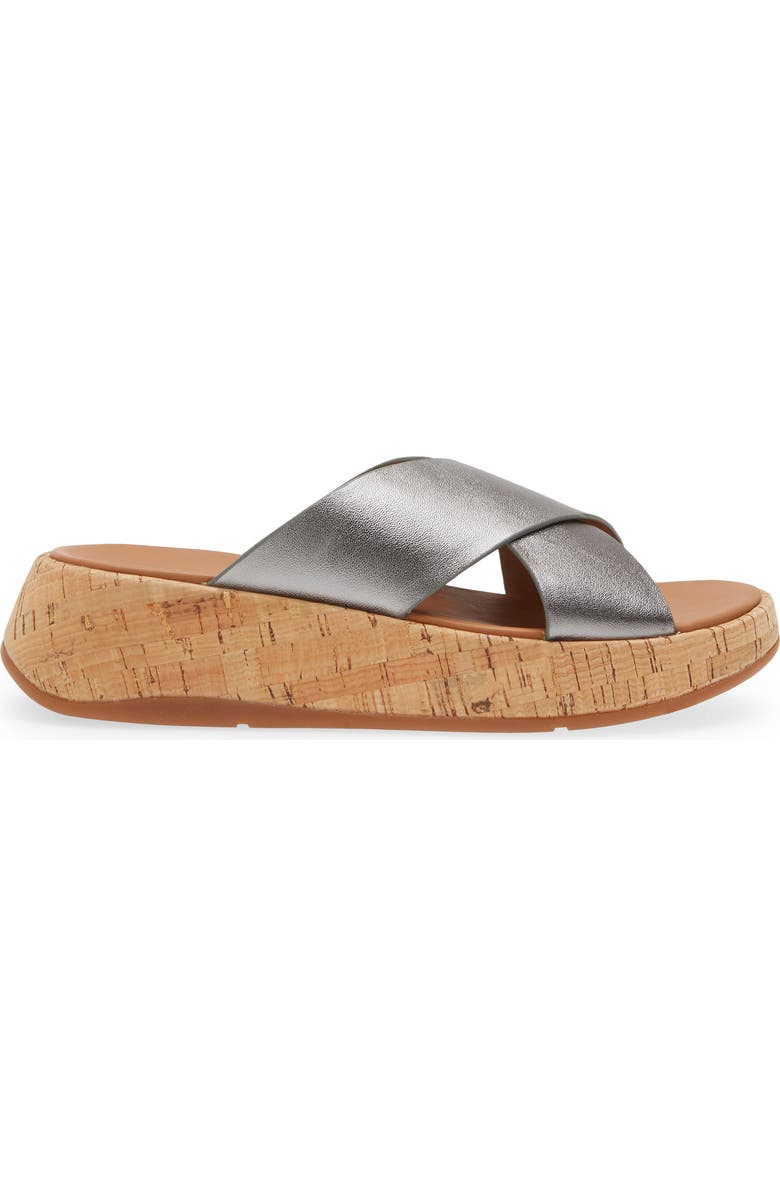 FitFlop F-Mode Metallic Slide Sandal, Alternate, color,