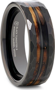 Larson Jewelers Riff Barrel Wood Tungsten Wedding Band