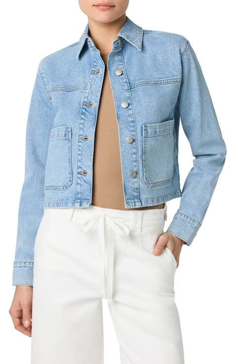 Patch Pocket Crop Denim Jacket