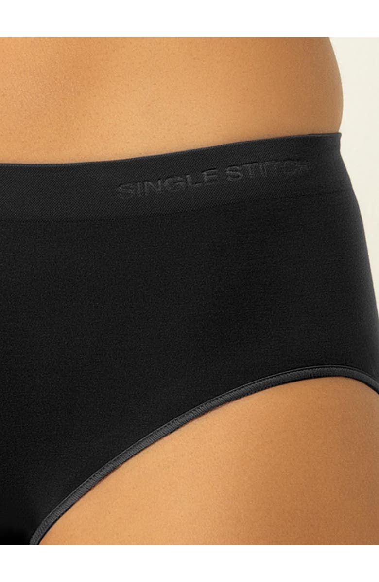 Single Stitch Seamless Modal Blend Brief 5-Pack, Alternate, color, Black